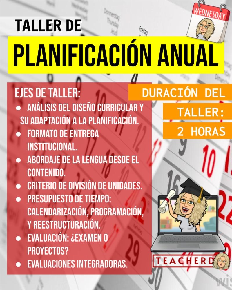 TALLER: PLANIFICACIÓN ANUAL